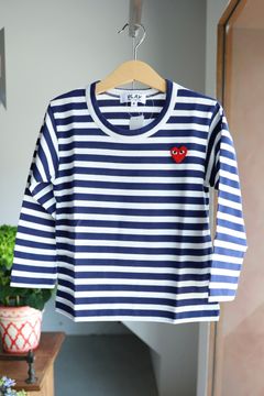 PLAY STRIPED Tシャツ キッズ(AX-T509-100) NAVY *KIDSサイズ