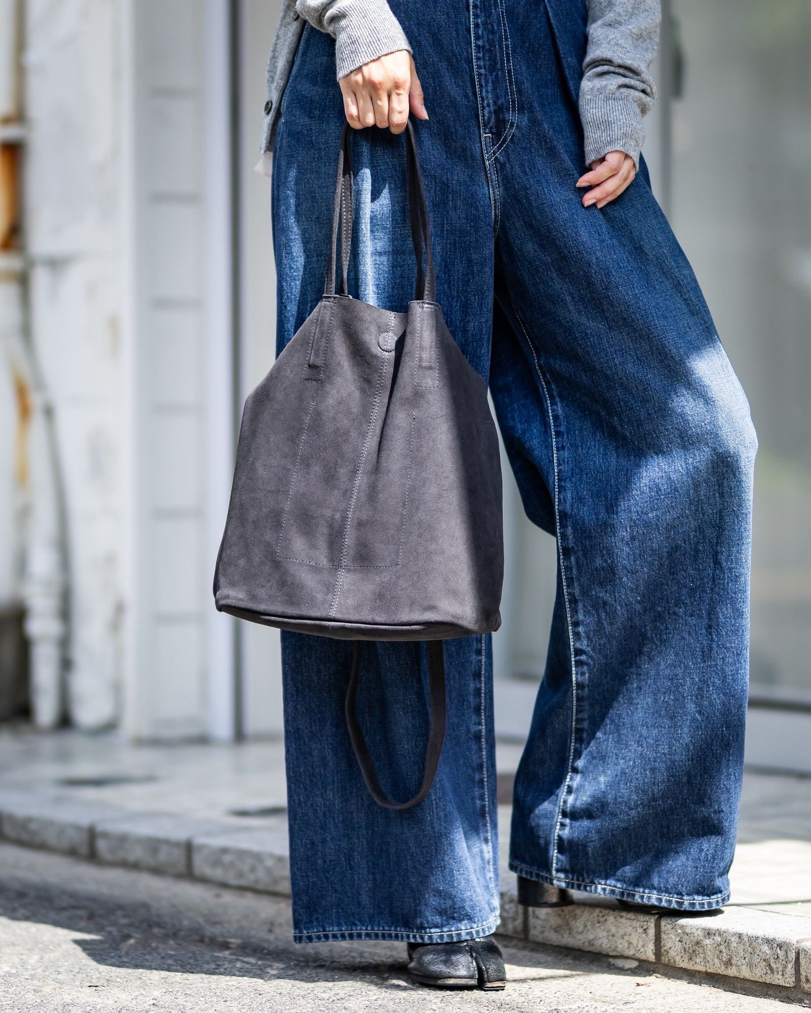 Morphee / モルフェトートバッグ 3WAY MIDIUM TOTE(LONG)SUEDE [CHARCOAL]☆新作発売！