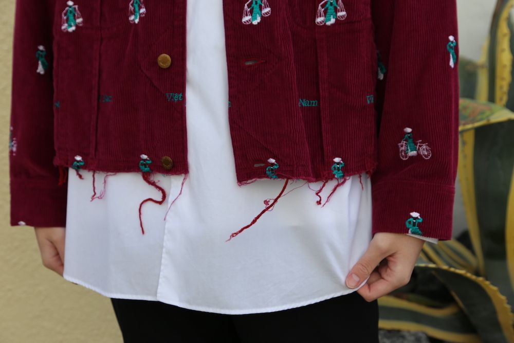 doublet VETNAM EMBROIDERY COURDUROY JACKET PINK style.2020.11.22.