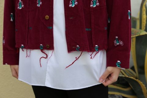 doublet VETNAM EMBROIDERY COURDUROY JACKET PINK style.2020.11.22.