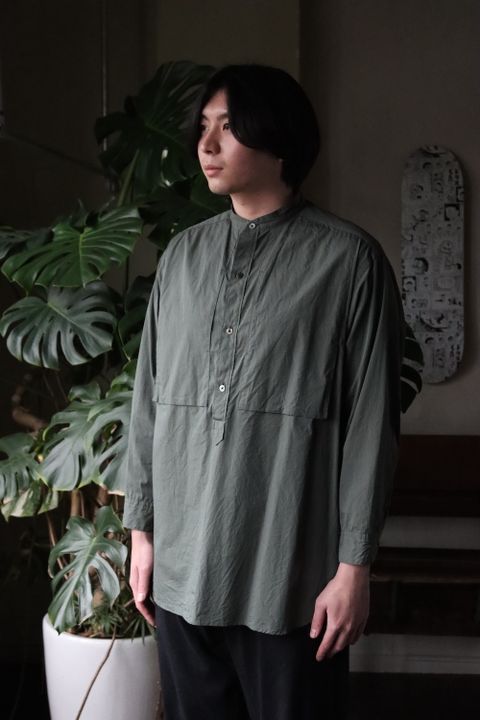 blurhms High Count Chambray Pullover Washed Shirt(BHS22S014) style. 2022.01.24.