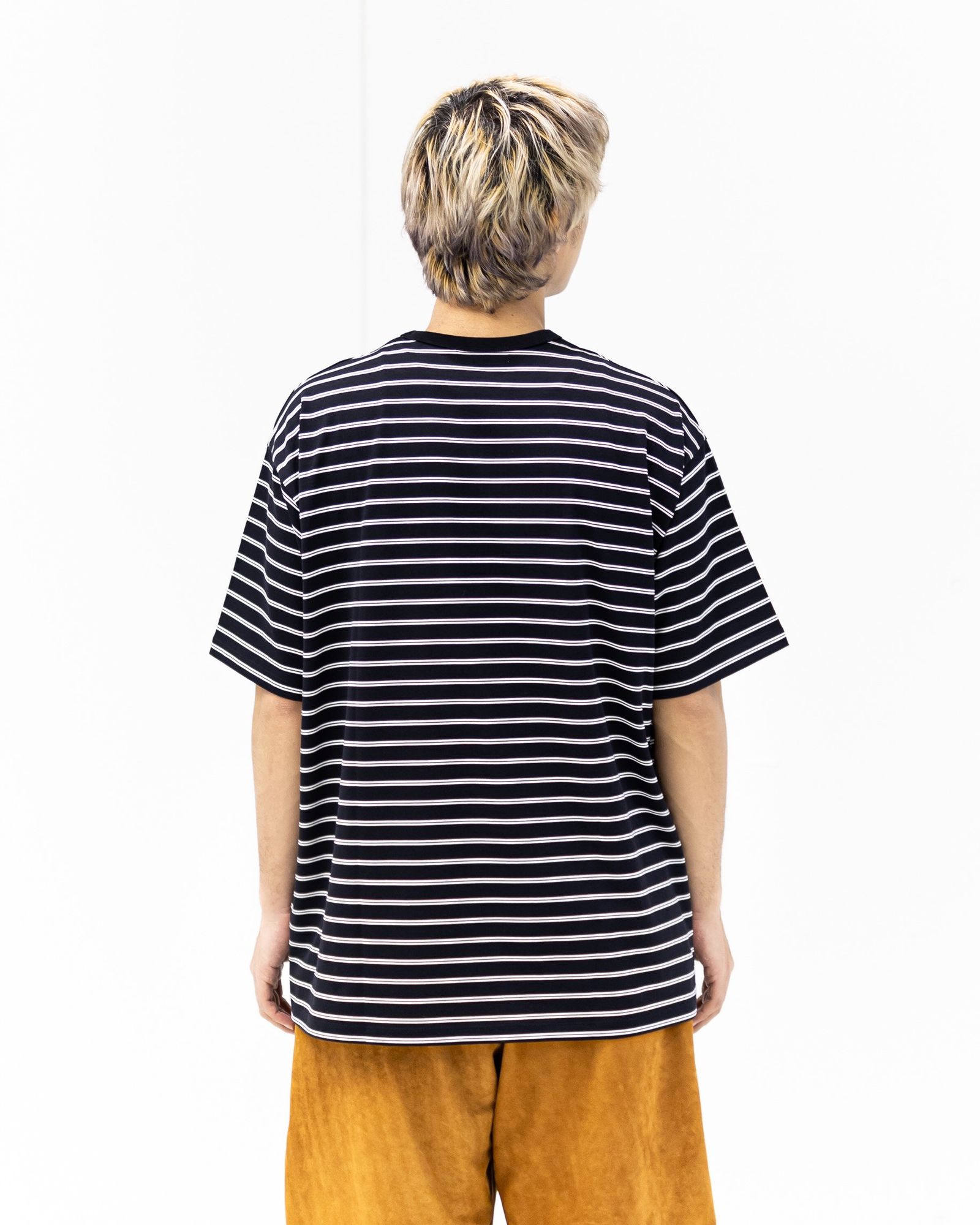 グラフペーパー26SS Tri Spun Border S/S Tee(GU261-70120B)BLACK×WHITE☆2月28日(土)発売！