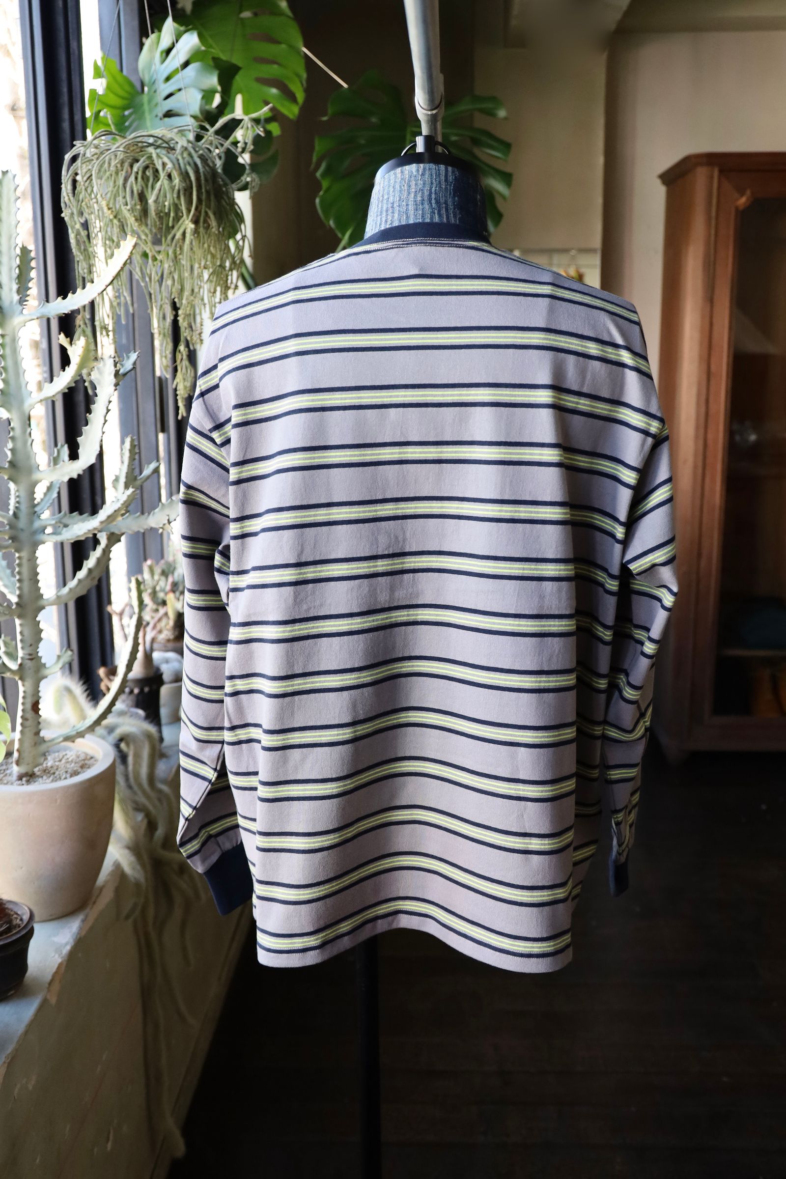 フレッシュサービス MULTI BORDER L/S TEE(FSC251-70120)GRAY