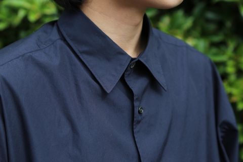 Graphpaper Broad L/S Oversized Regular Collar Shirt style. 2021.06.23.