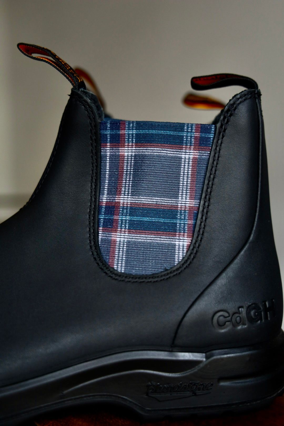 コムデギャルソンオム25FW BLUNDSTONEサイドゴアブーツ(HP-K103-001)BLACK☆新作発売！