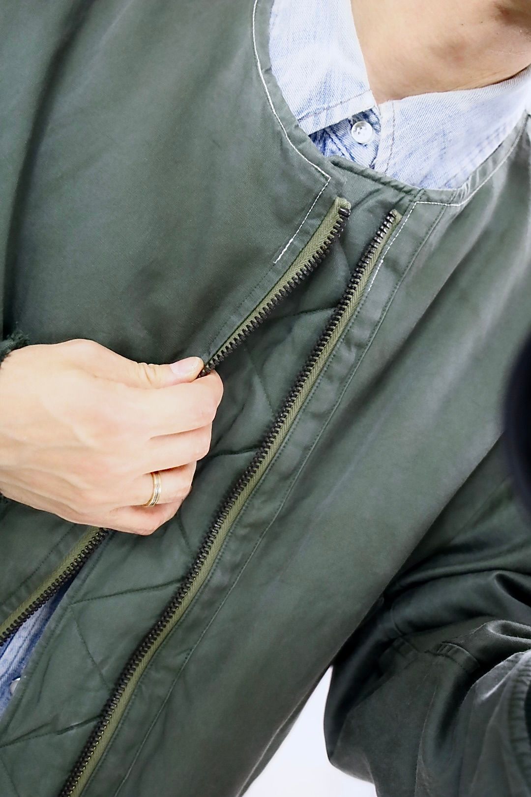 アプレッセ 2025 STYLE2 Vintage Silk Flight Custom Jacket(25AAP-01-28)SAGE☆10月25日(土)発売!