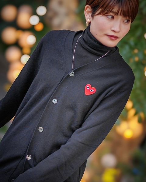PLAY COMME des GARCONS 新作V-NECK CARDIGAN style.2024.12.7