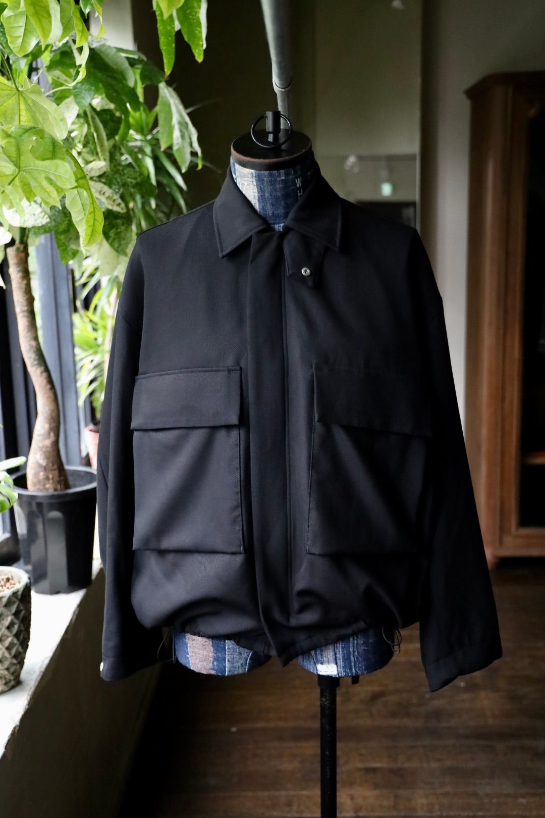 グラフペーパー 25AW Techno Wool Nylon Field Jacket(GM253-30315)BLACK☆9月27日(土)発売！
