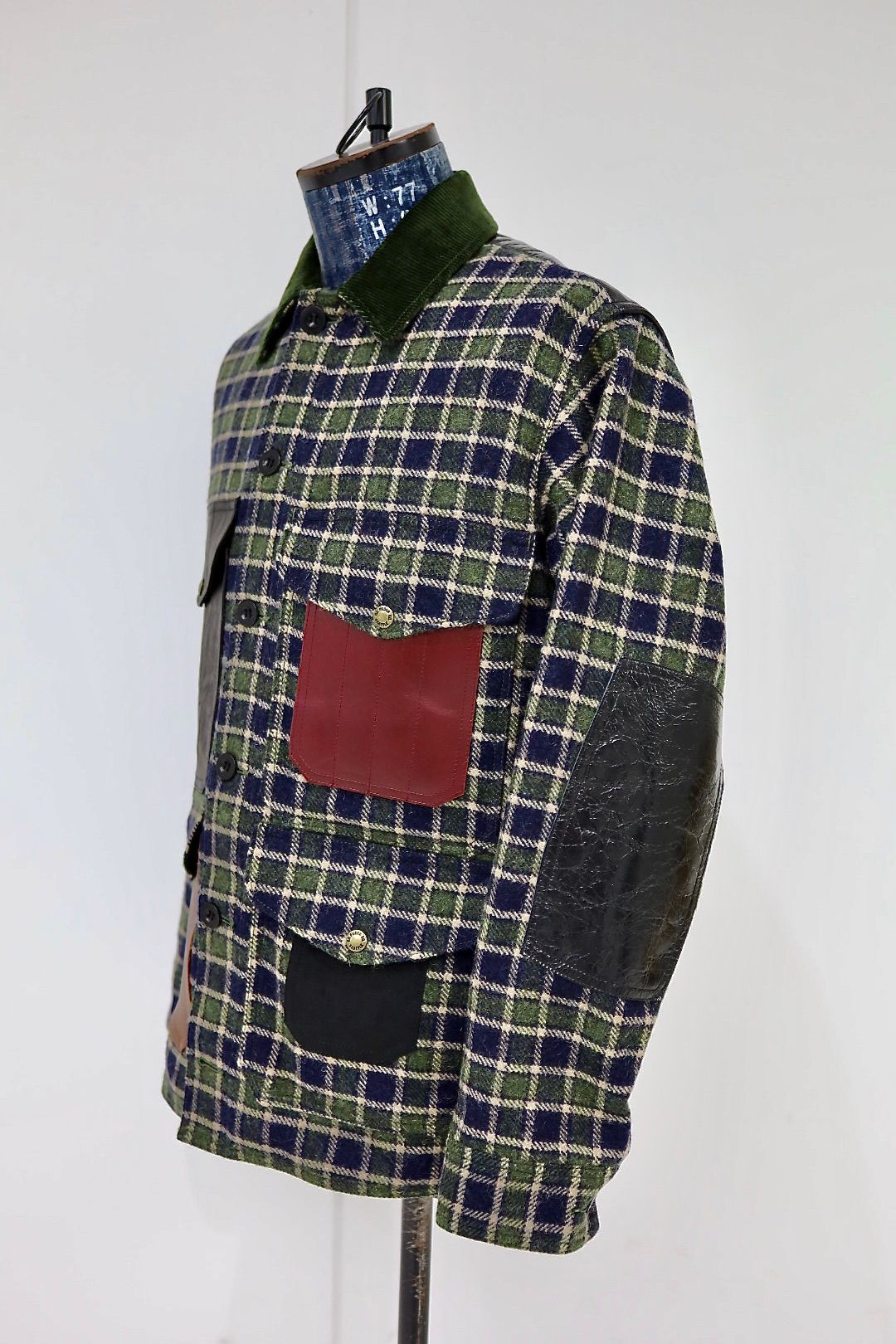 ジュンヤワタナベマン 25AW FILSON Wネーム ウールナイロンチェックレザージャケット(WP-J018-051)☆11月1日(土)発売!