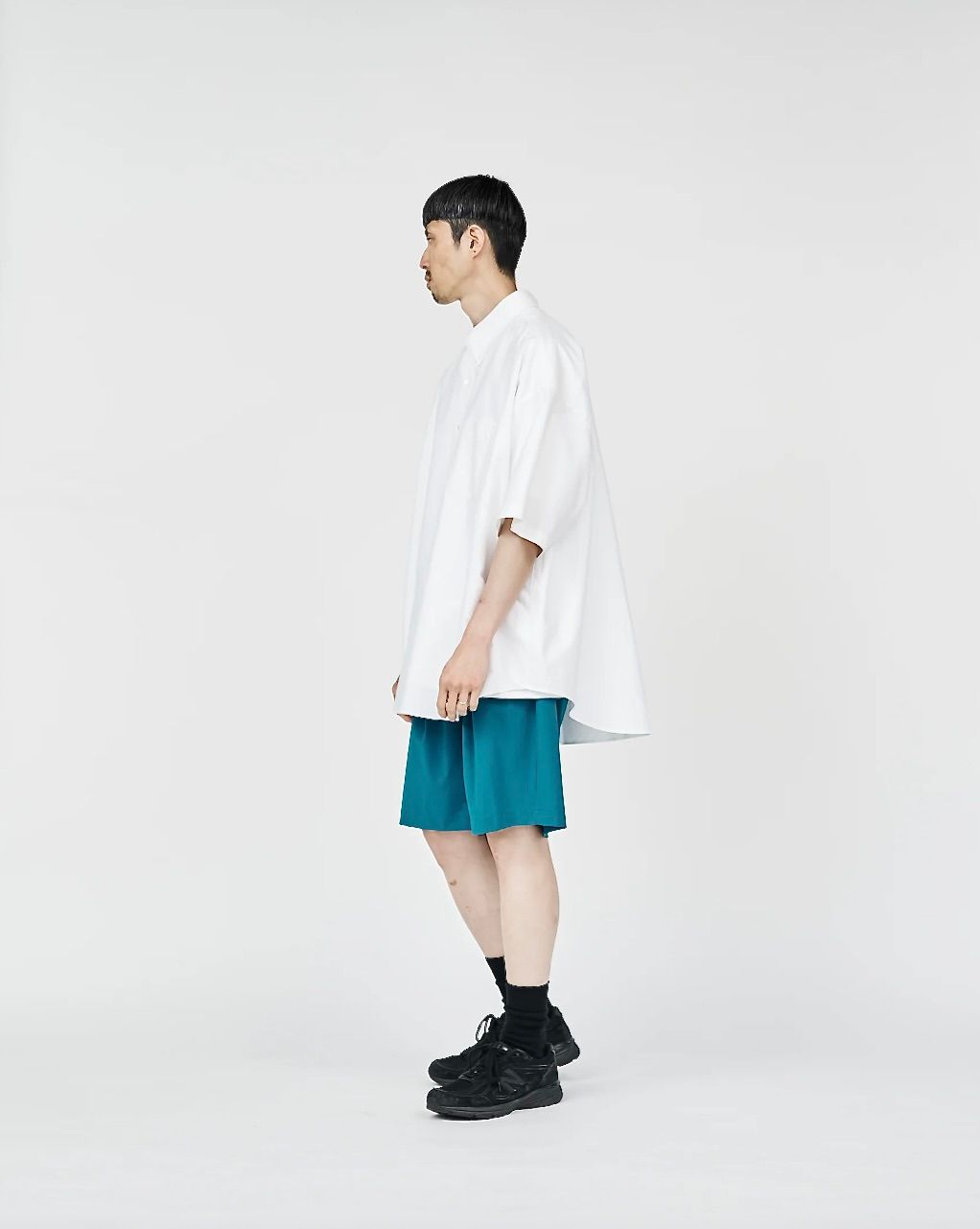 グラフペーパー Oxford S/S Oversized B.D Shirt(GM252-50076B)WHITE☆6月21日(土)発売！