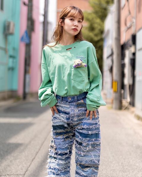 doublet 24FW 新作MUMMY UPCYCLE DENIM PANTS style.2024.8.9