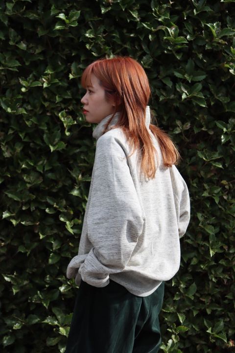 TapWater 22AW Linen Terry Neck Zip Anorak style.2022.10.13