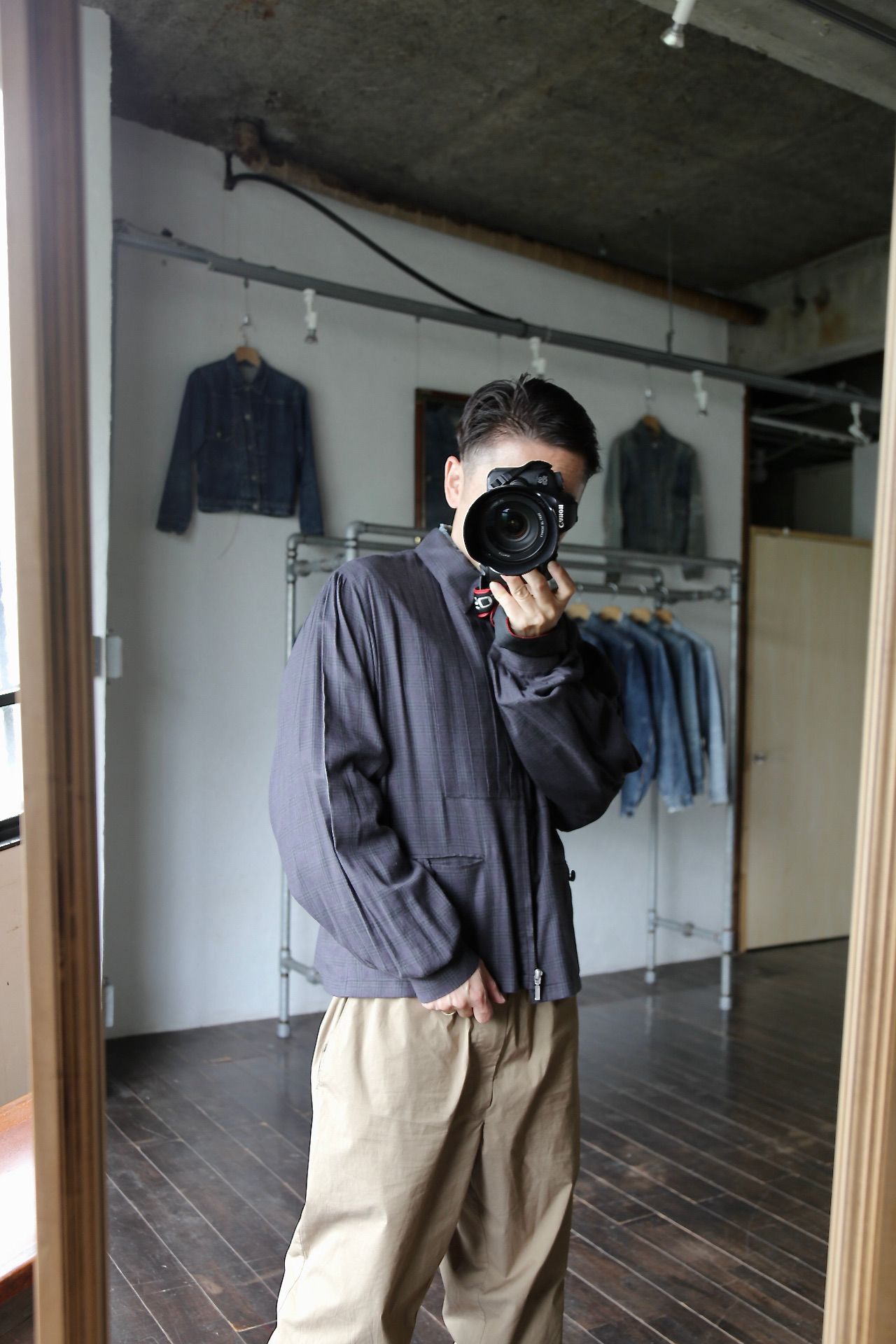 MATSUFUJI Flannel Check Pleats Jacket style.2021.7.6.
