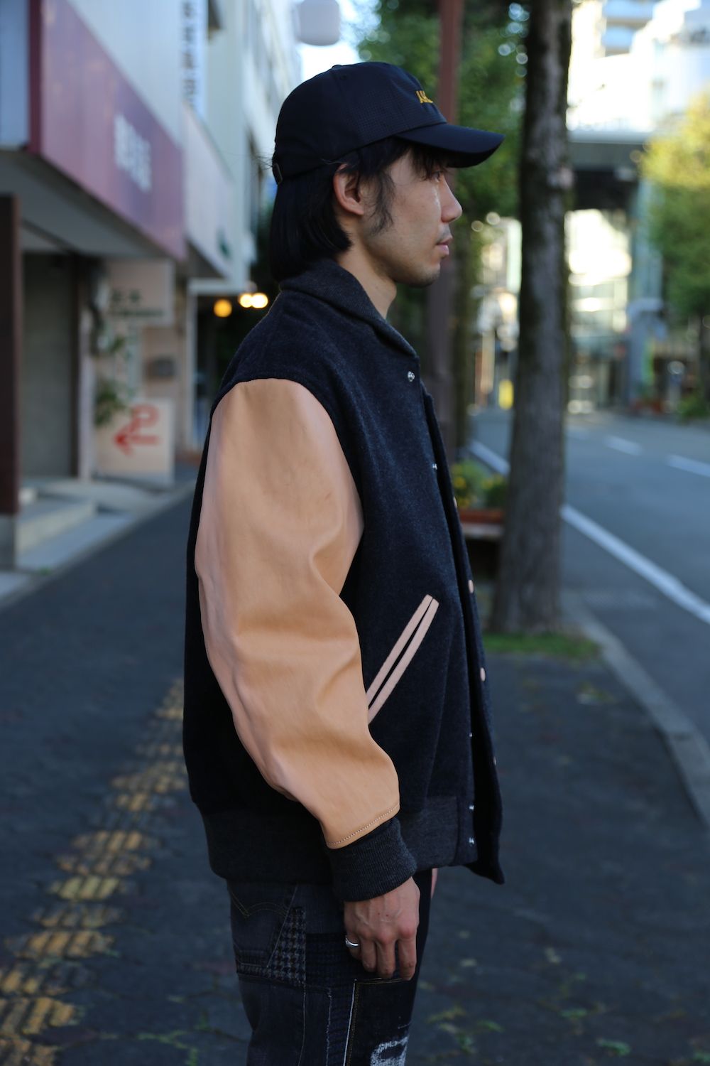 Hender Scheme stadium jumper(li-rc-stj)charcoal/natural Style.2020.10.12.