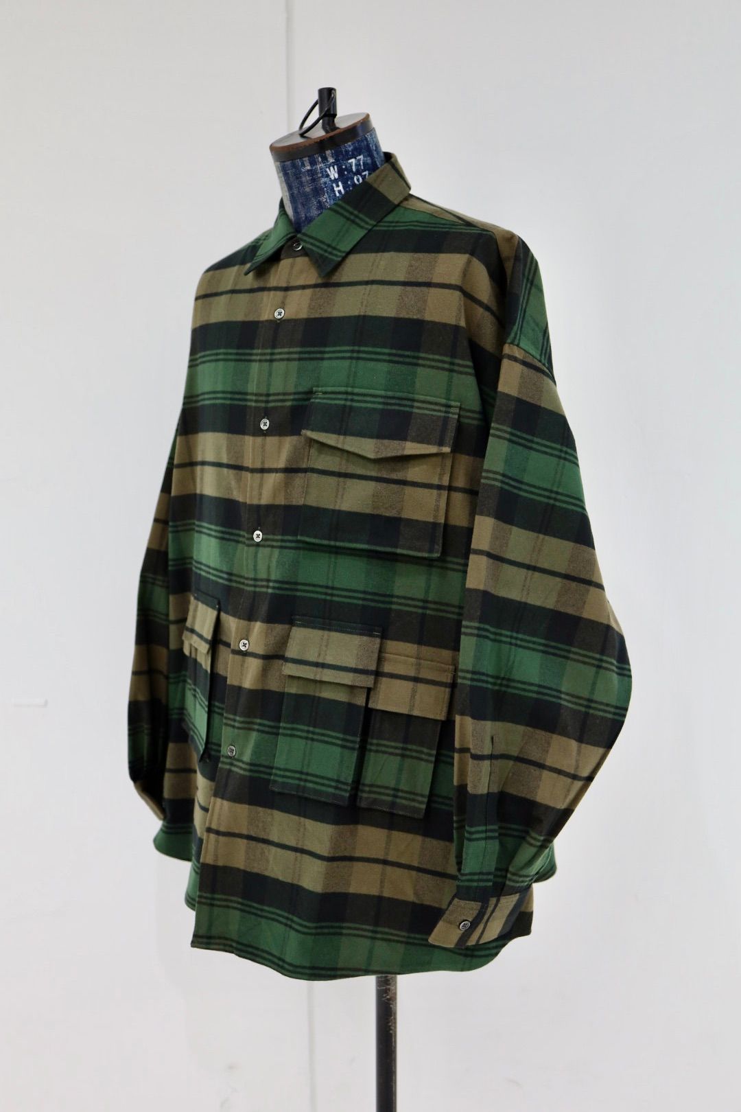 フレッシュサービス FLANNEL CHECK MULTI POCKET SHIRT(FSP254-50059)GREEN☆11月15日(土)発売！