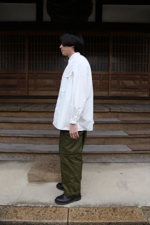 Graphpaper Garment Dyed Poplin Umbrella Yoke Shirt(GM211-50032) style.2021.1.24.