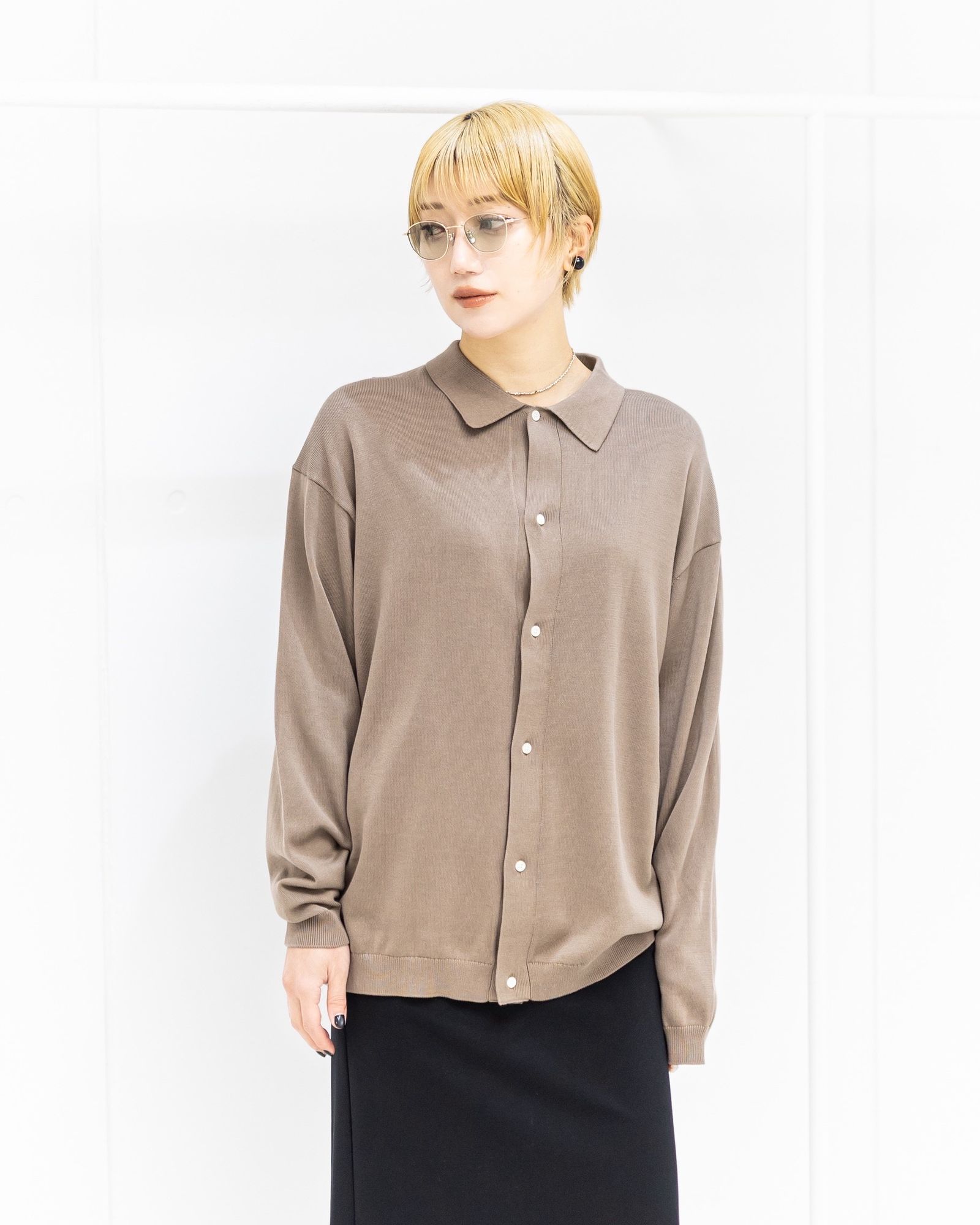 Graphpaper  Suvin High Gauge Knit Oversized L/S Shirts STYLE 2026.02.23