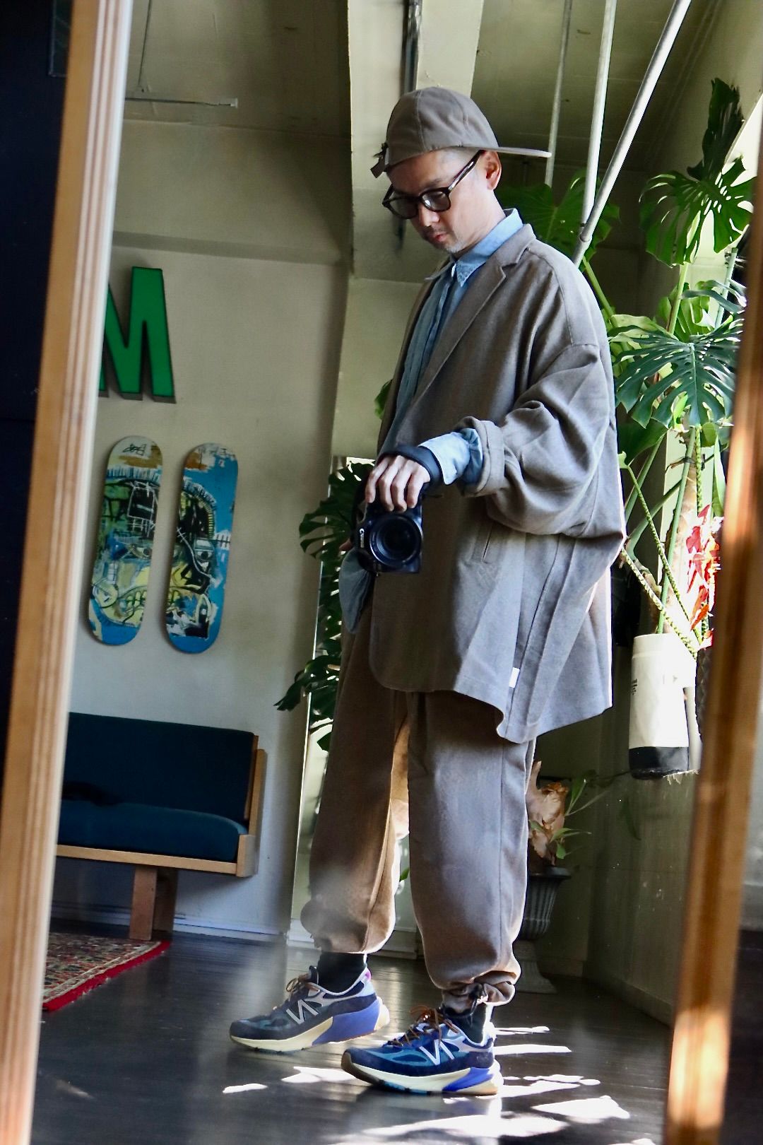 S.F.C 23FW TAILORED SHIRT JACKET"BEIGE"スタイル