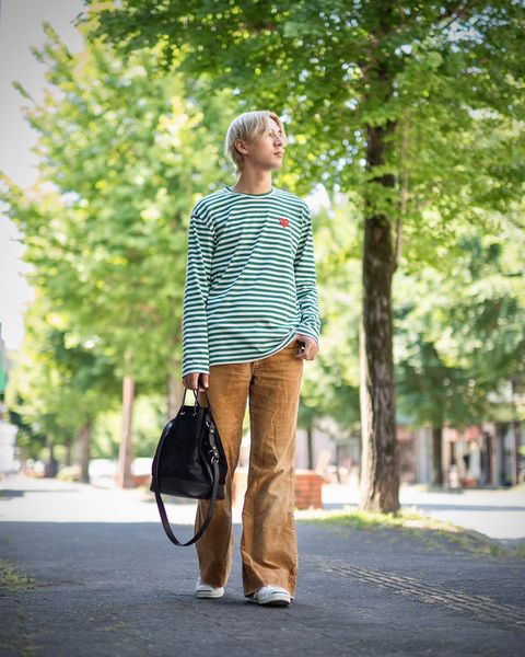 PLAY COMME des GARCONS ボーダーTシャツ スタイル 2024.6.17