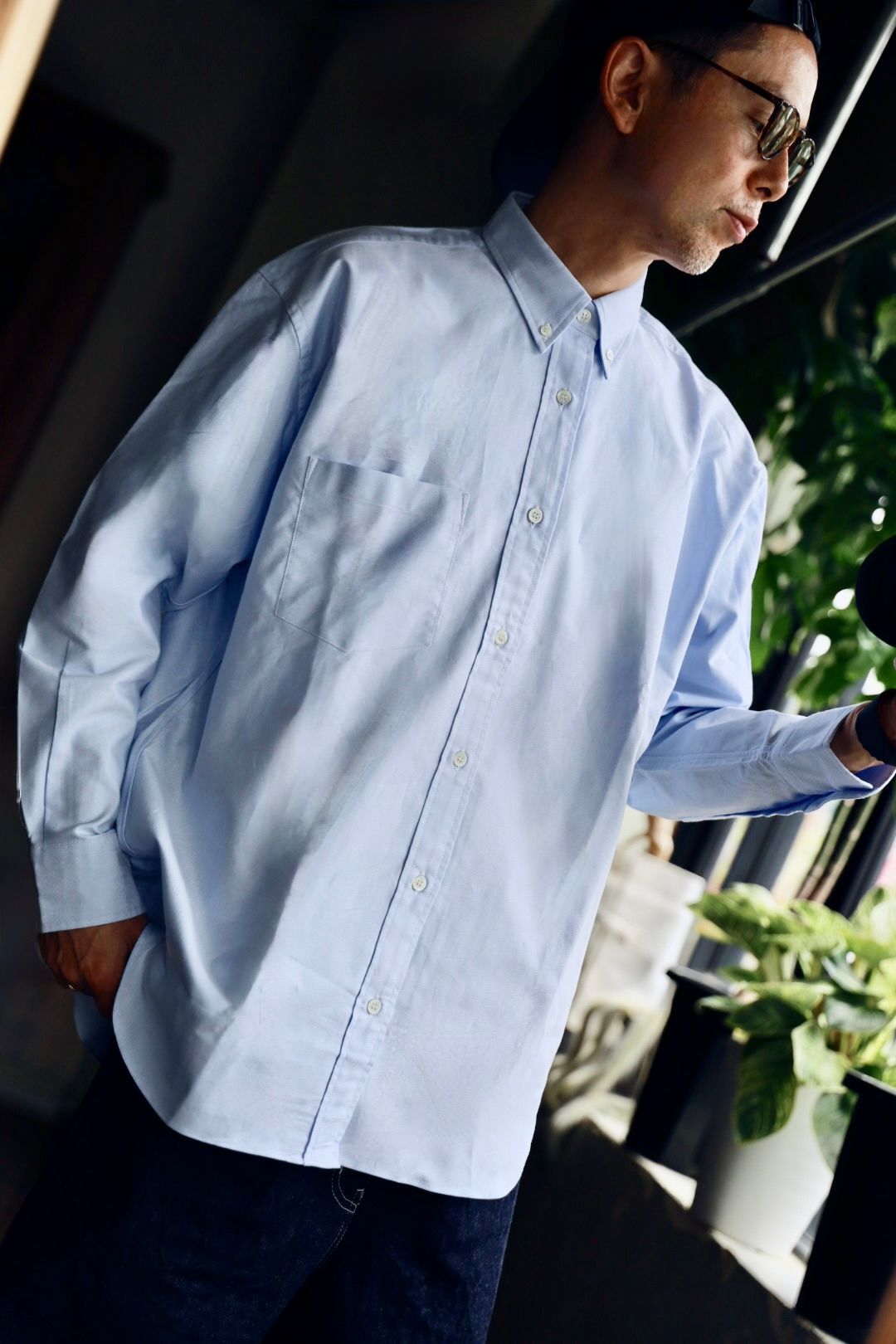 COMME des GARCONS HOMME 綿オックスフォード ブラウス HO