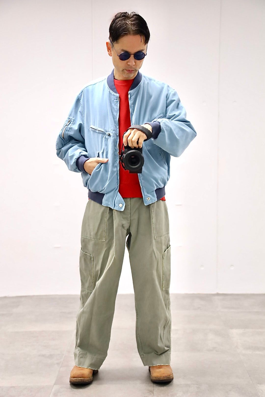 A.PRESSE 2026 STYLE1 Vintage Silk Cotton Test Pilot Model Jacketスタイル