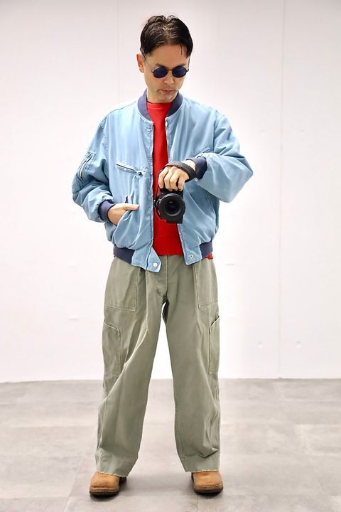 A.PRESSE 2026 STYLE1 Vintage Silk Cotton Test Pilot Model Jacketスタイル