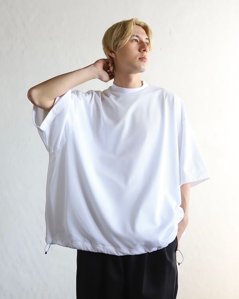 イズネス 24SS BALLOON DOUBLE LAYERED MESH SHORT SLEEVE T-SHIRT style 2024.4.13