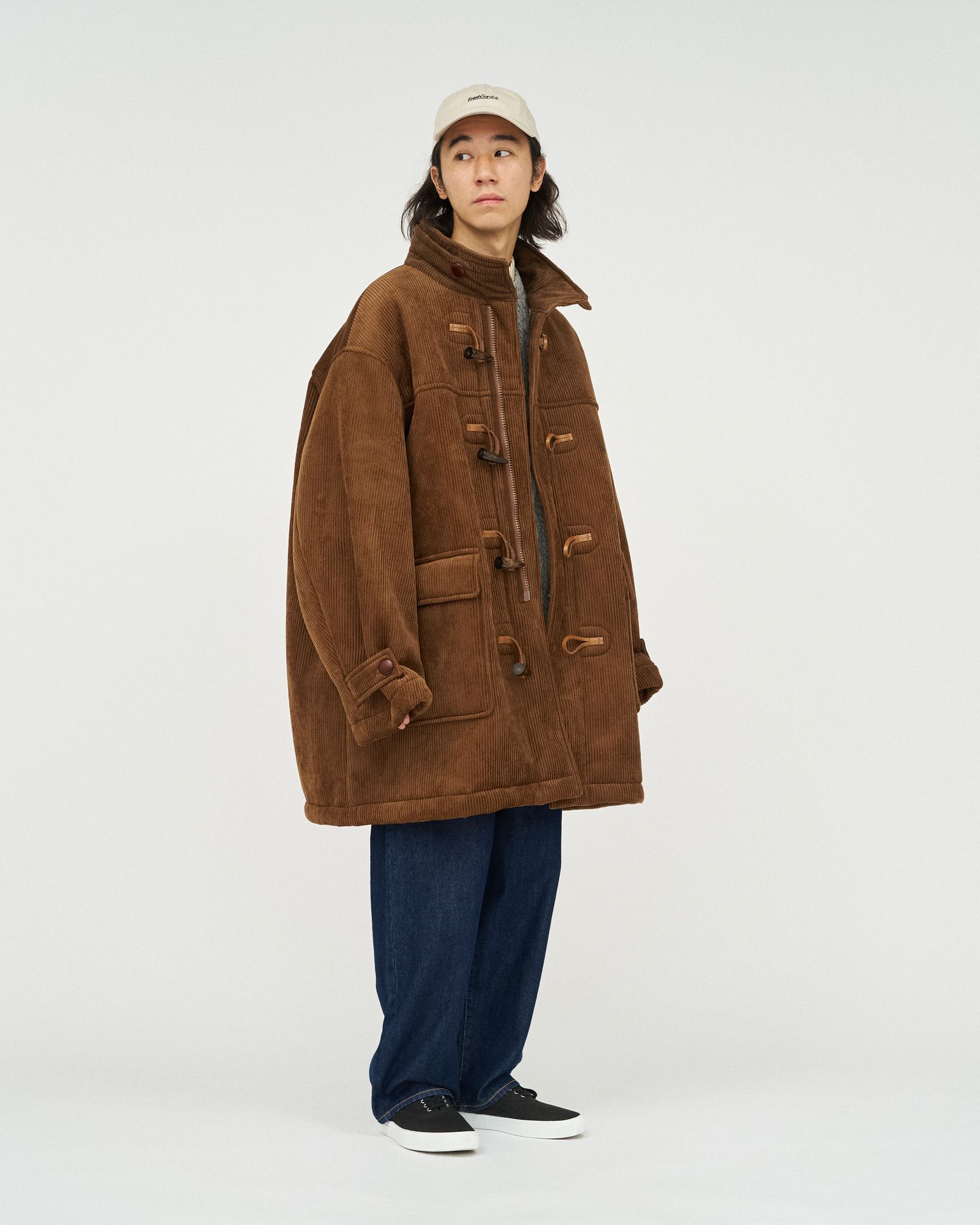 フレッシュサービス SHERPA CORDUROY DUFFLE COAT(FSC254-10064)BROWN☆11月22日(土)発売！