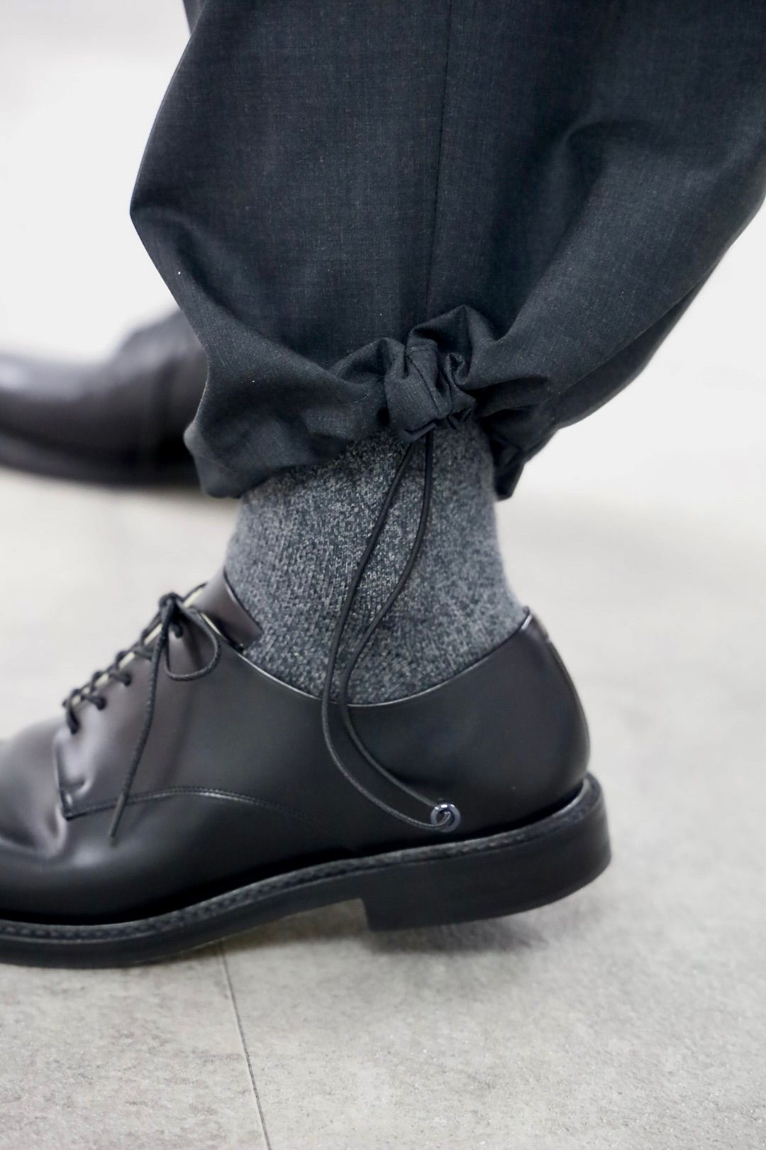 グラフペーパー26SS Fine Wool Heather Drawstring Track Pants(GM261-40322)CHARCOAL☆2月21日(土)発売！