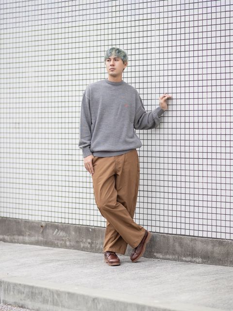 FreshService THERMAL JERSEY CREW NECK KNIT MARK STYLE