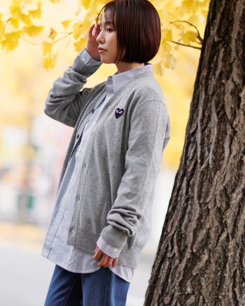 PLAY COMME des GARCONS 新作V-NECK CARDIGAN style.2024.12.15