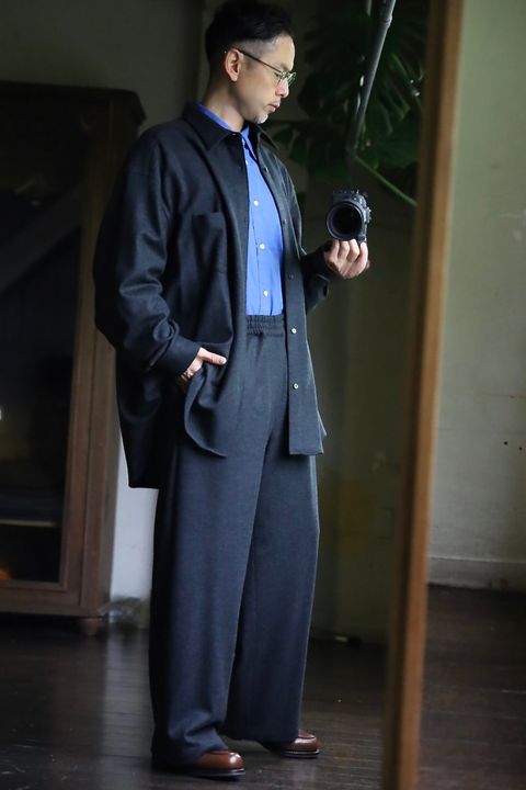 Graphpaper Wool Smooth Flannel セットアップスタイル