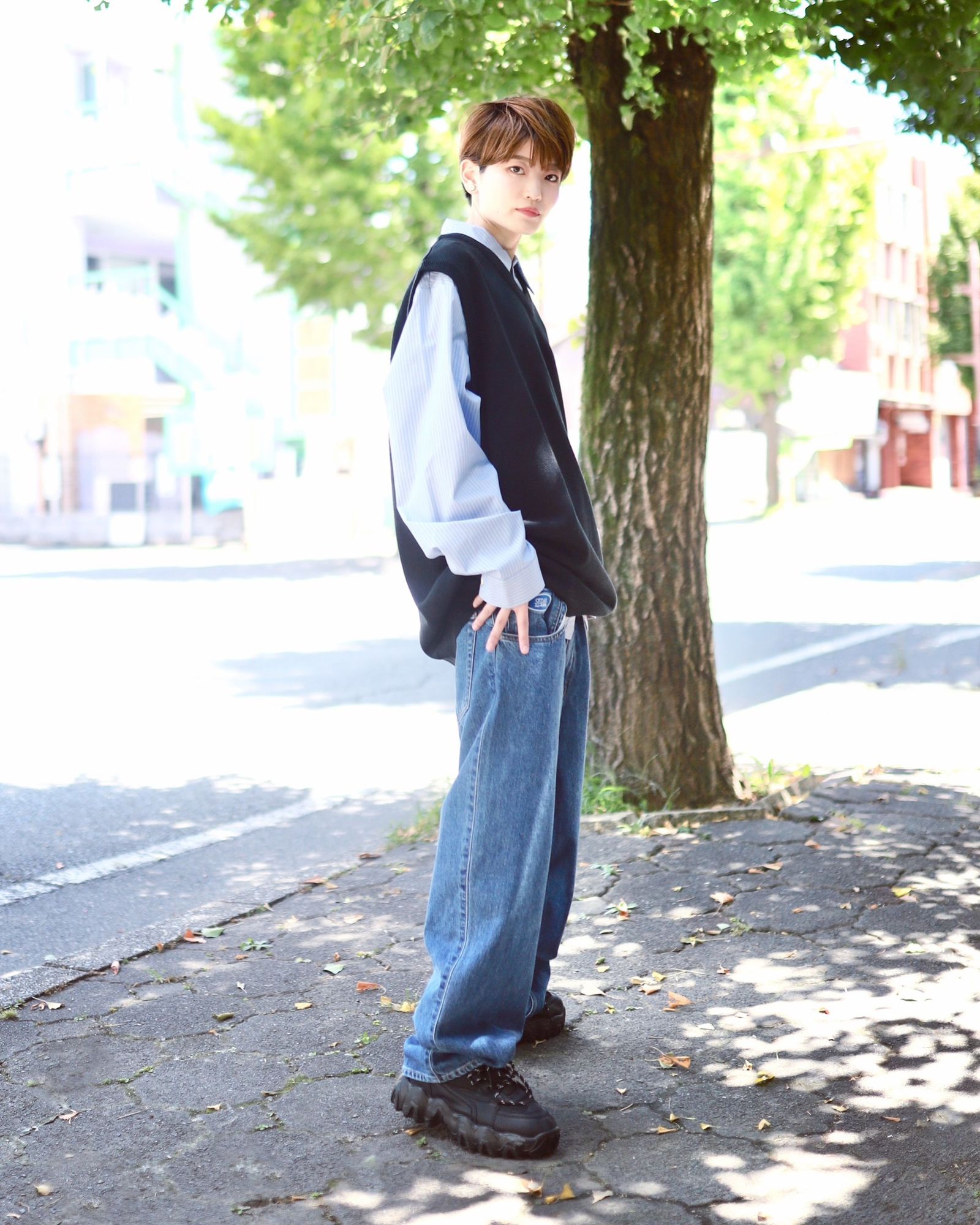 セダンオールパーパス23FW Oval Logo Denim Pant(SD23F-PT07)INDIGO