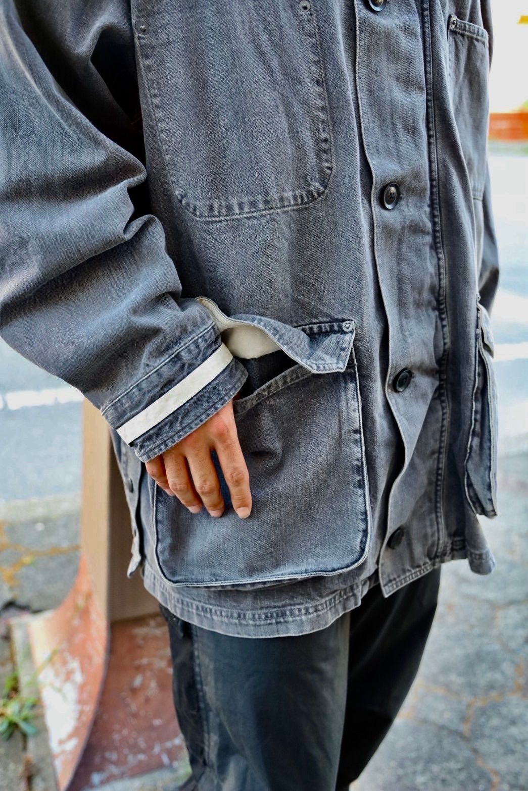 ヨーク 25FW VINTAGED DENIM COVERALL HALF COAT(YK25FW01067C)BLACK☆9月6日(土)発売！