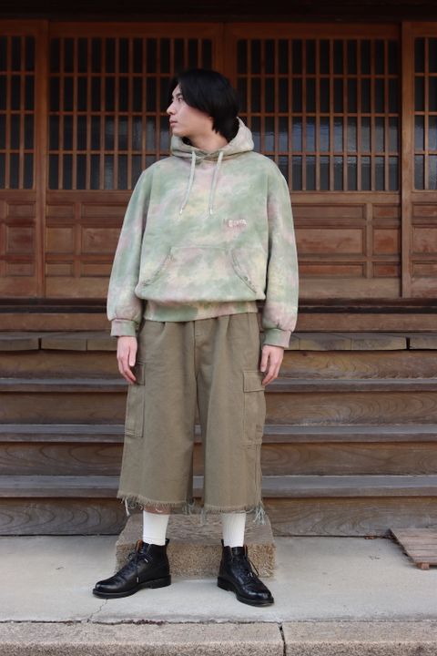doublet WASTE VEGETABLE DYED HOODIE(22SS28CS209) style.2022.1.15.