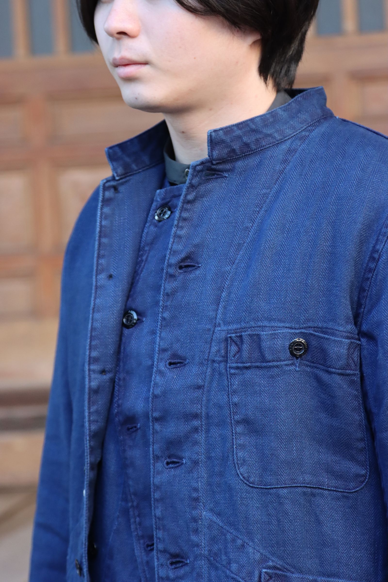 Ets.MATERIAUX 22SS French work jacket"BLUE"style