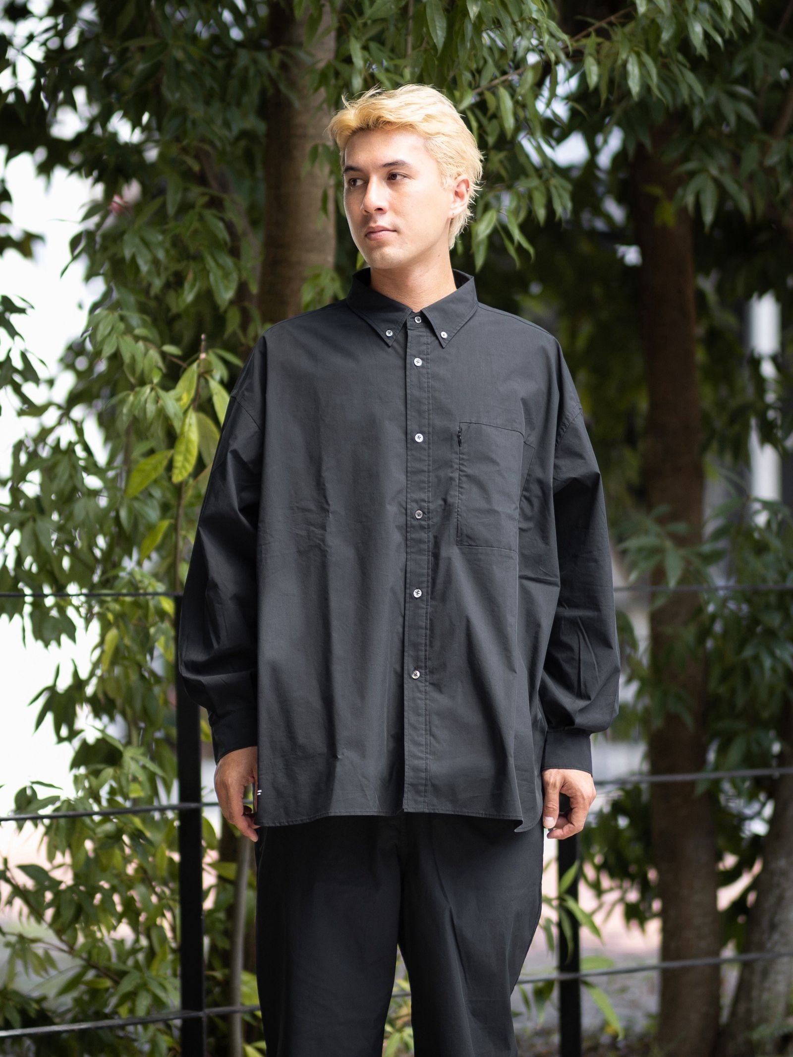 FreshService SOLOTEX® TYPEWRITER UTILITY L/S B.D SHIRT(BLACK) MARKスタイル