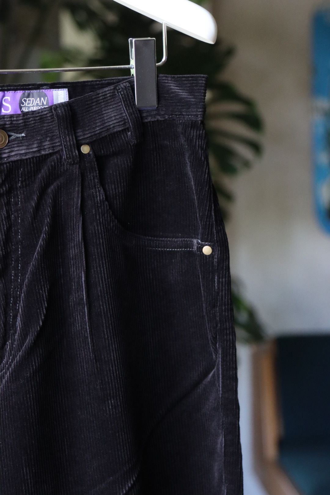 セダンオールパーパス23FW OVAL LOGO CORDUROY PANT(SD23F-PT06)BLACK