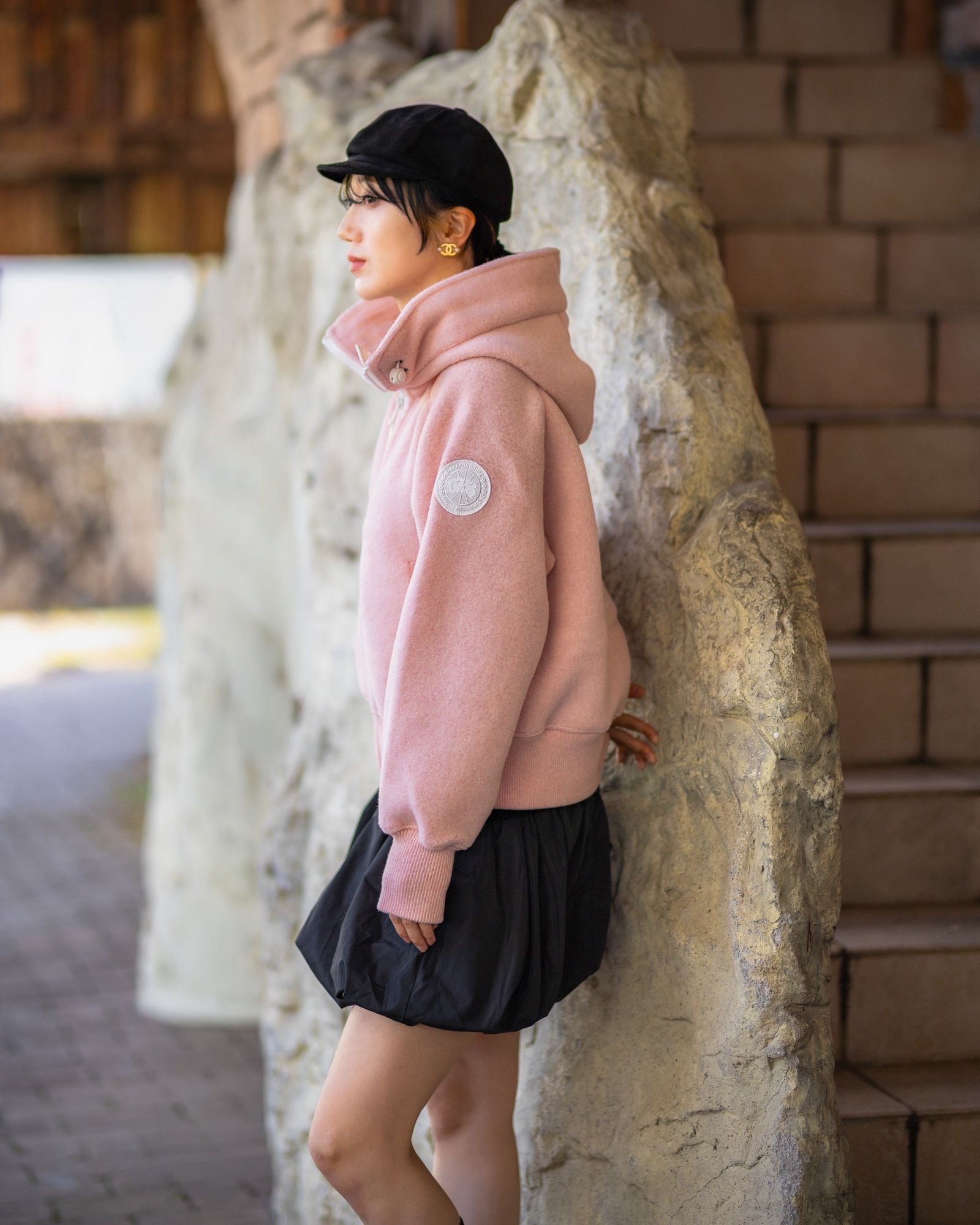 カナダグース レディース Chilliwack Fleece Bomber White Label(7102WW)Vintage Rose☆新作発売！