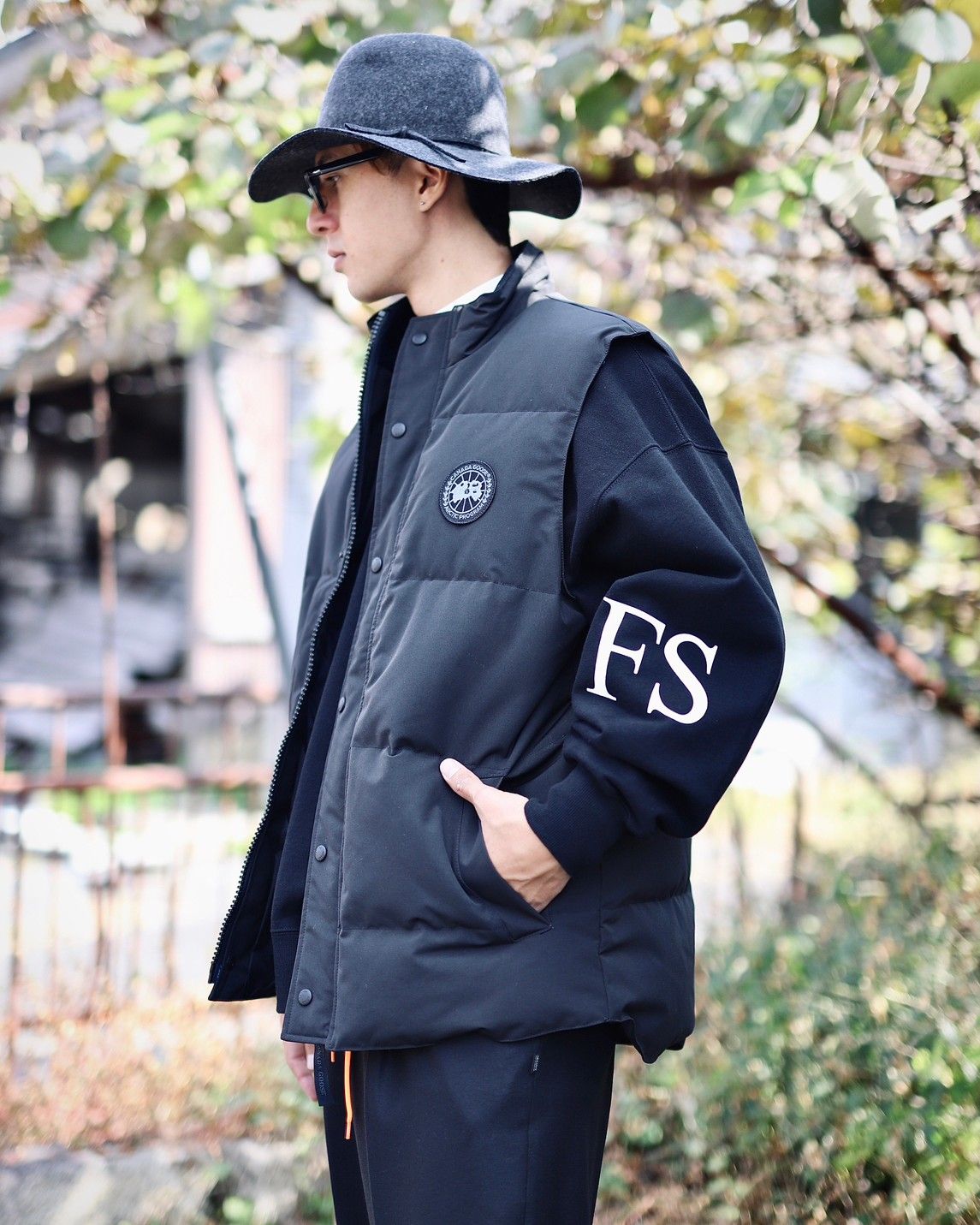 CANADA GOOSE カナダグース23AW GARSON VEST BLACK LABELスタイル
