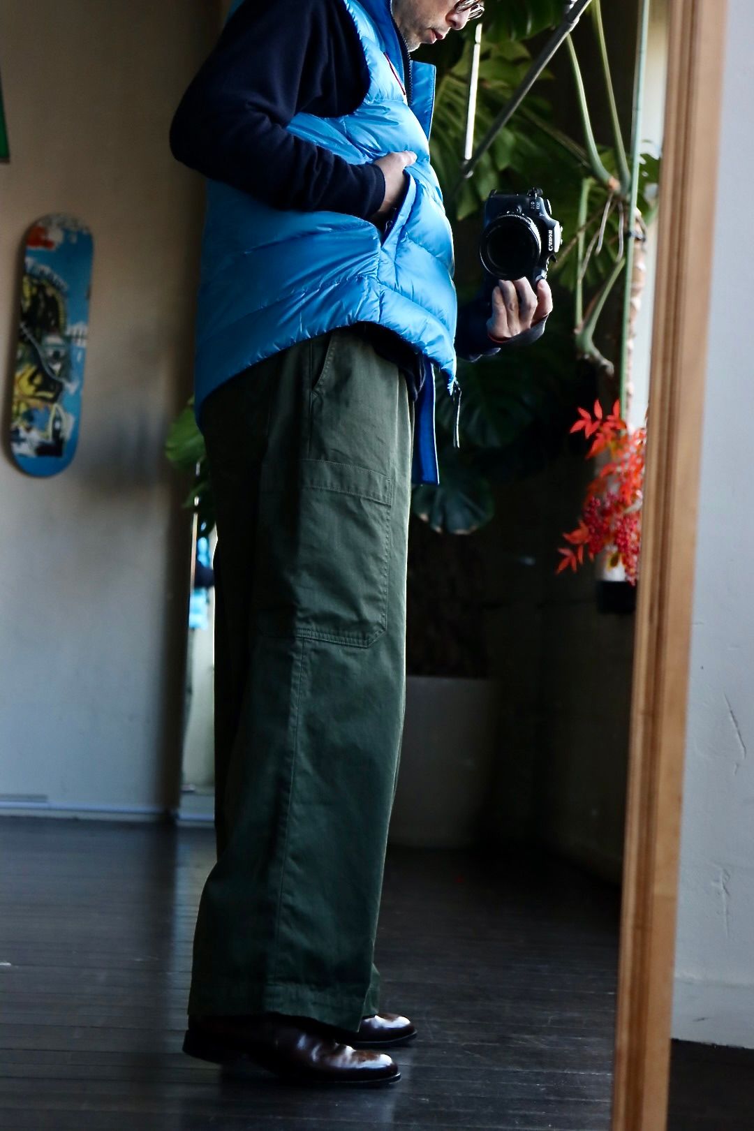 Graphpaper グラフペーパー Suvin Herringbone Cargo Pants