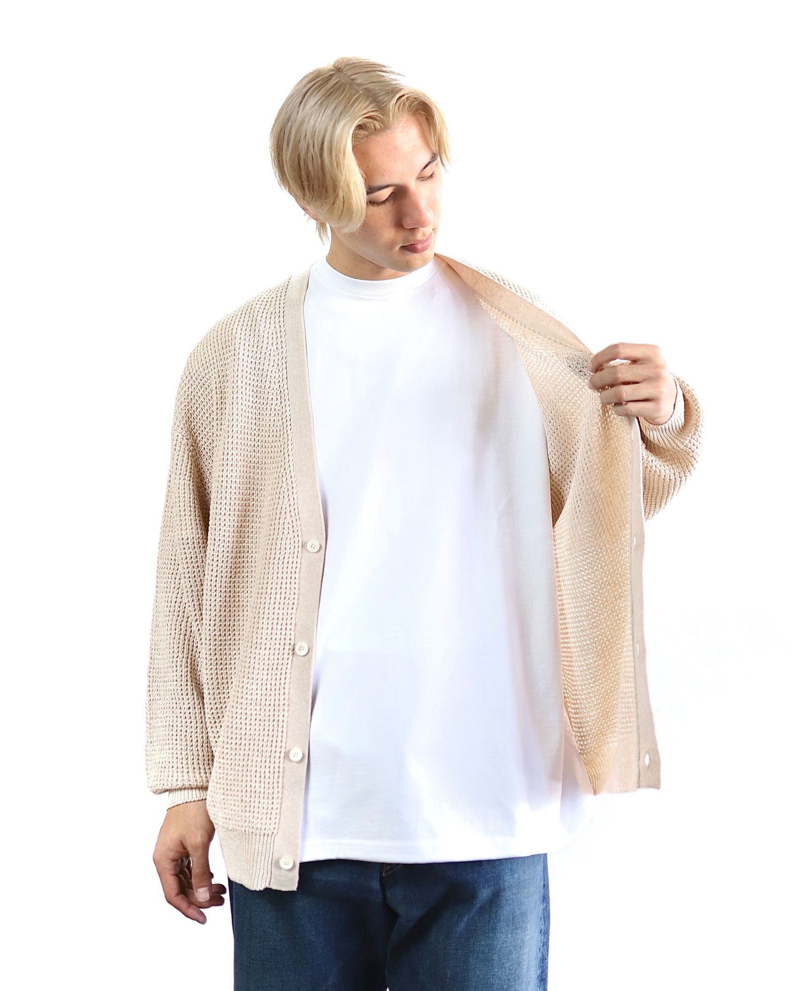 Graphpaper - グラフペーパー24SS Linen SOLOTEX Knit Cardigan(GU241 