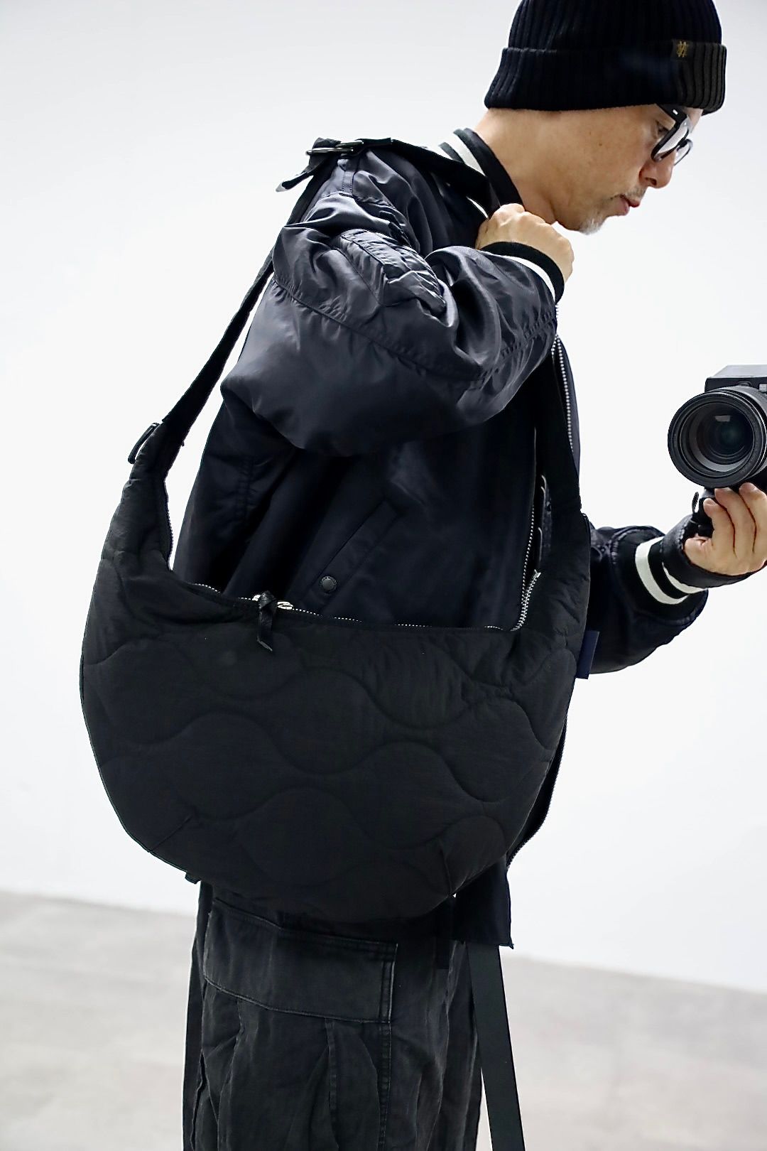 COMME des GARCONS HOMME 26FWリブライン入りナイロンツイルジャケット"BLACK"スタイル