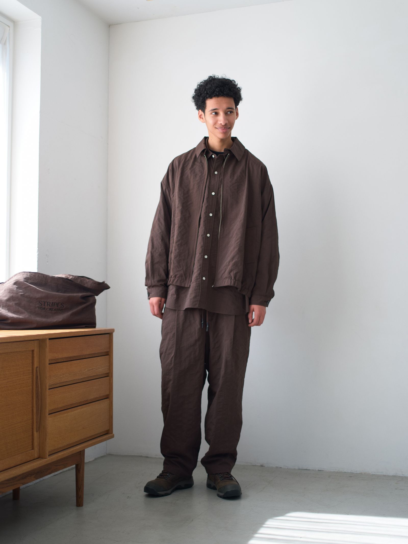 S.F.C 25FW エスエフシー STITCHED NYLON SWING TOP(SFCFW25J04)D.Brown☆9月20日(土)発売！