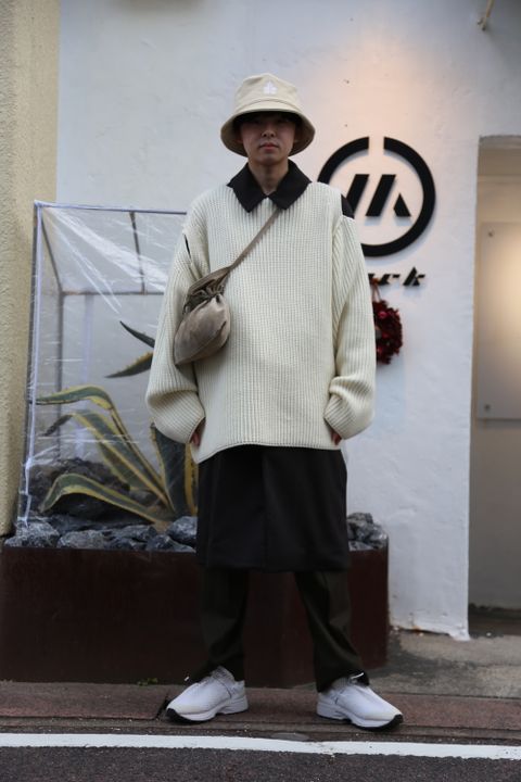 sulvam Slit over knit style 2020.12.27.