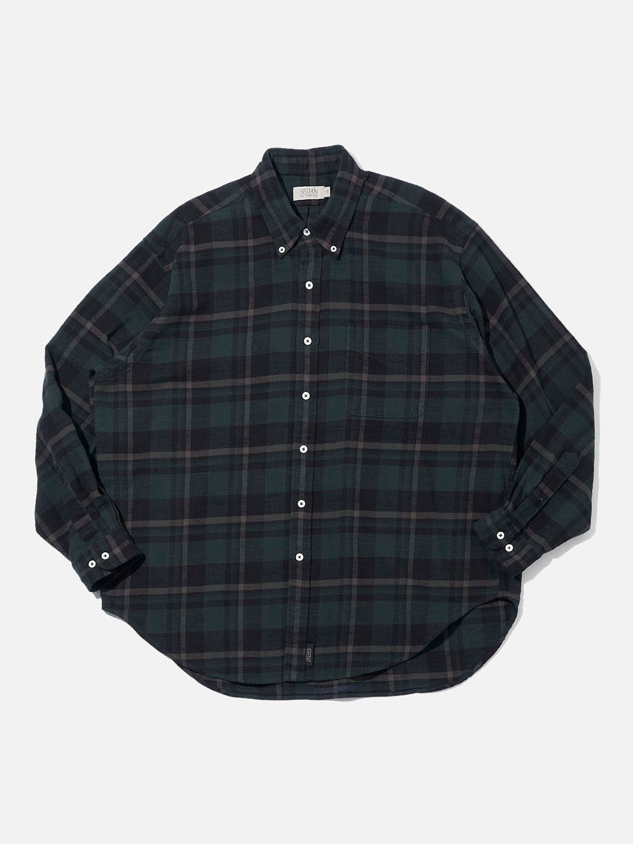 セダンオールパーパスFW23 Twill Plaid Big BD Shirt (SD23F-SH03)Green Plaid