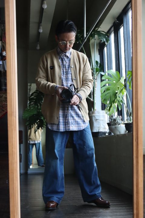 PLAY COMME des GARCONS CARDIGANスタイル