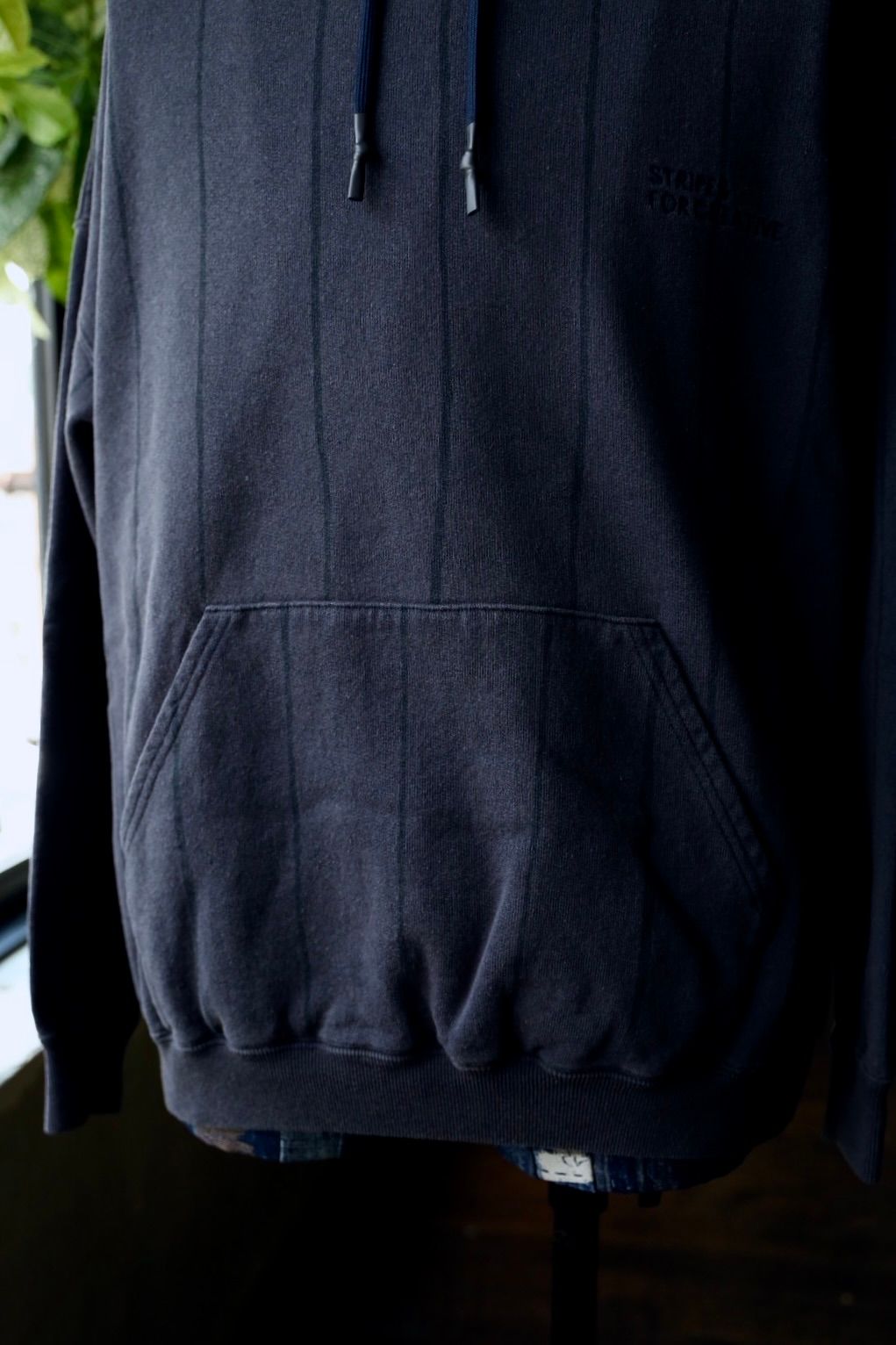 S.F.C 25FW エスエフシー STRIPE HOODY(DISCHARGED)(SFCFW25CS04)Navy☆9月20日(土)発売！