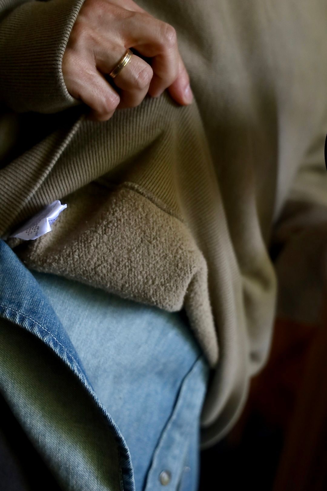 A.PRESSE 2026 STYLE2 Vintage Half Zip Rib Collar Sweatshirt"MOCHA"スタイル