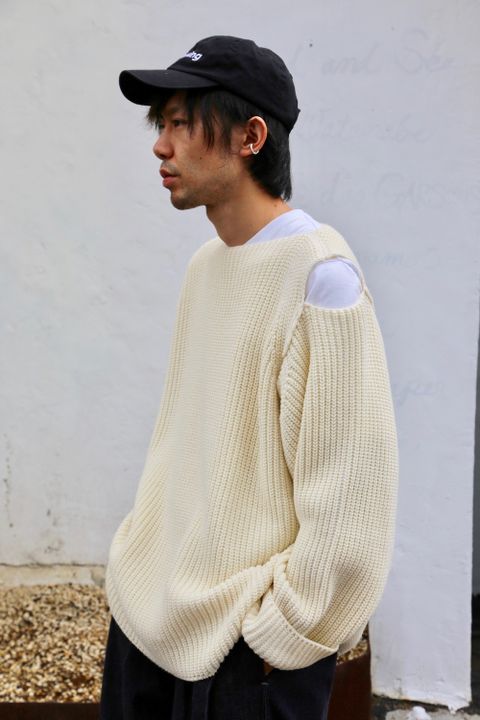 sulvam Slit over knit style.2020.9.20.